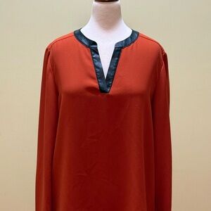 Daniel Cremieux Women's Rust Blouse with Black Trim